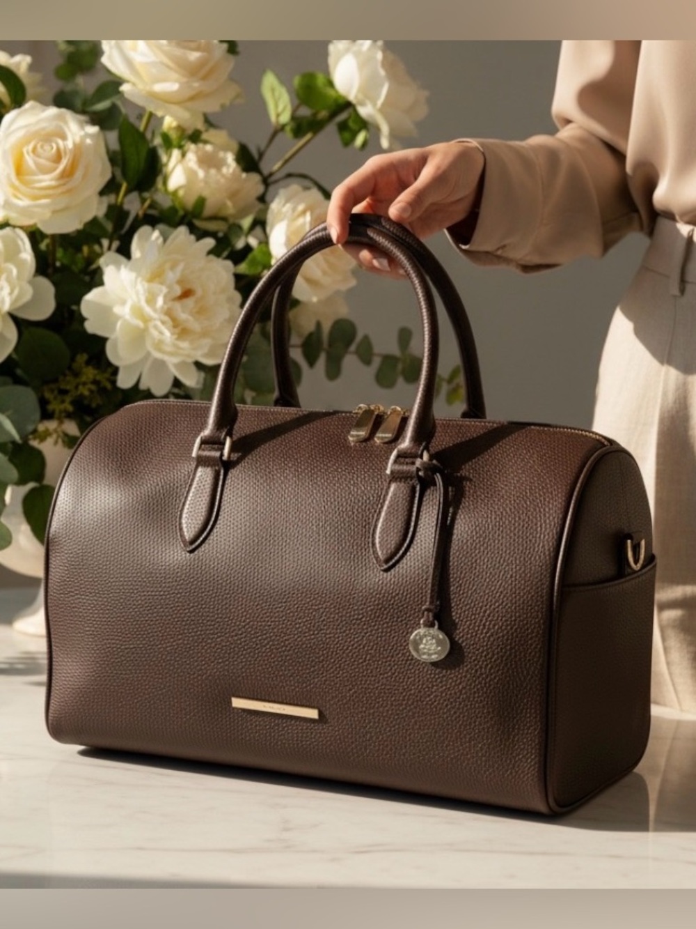Brahmin Spencer Pebbled Genuine Leather Brown Bag NWT